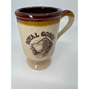 Vintage Royal Gorge Colorado Brown Cream Stoneware Mug